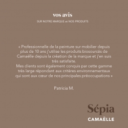 Vos avis à propos de notre marque et nos produits CAMAËLLE ✨

« Professionnelle de la peinture sur mobilier depuis plus de 10 ans j'utilise les produits biosourcés de Camaëlle depuis la création de la marque et j'en suis très satisfaite.Mes clients sont également conquis par cette gamme très large répondant aux critères environnementaux qui sont aux cœur de nos principales préoccupations » Patricia M.

N’hésitez pas à nous donner vos avis. Vos retours et vos mots doux sont précieux et nous touchent beaucoup. 💚

Retrouvez nos produits et nos couleurs sur notre site http://www.camaelle.com

#madeinfrance #fabricationfrancaise #interiordesign #homedecor #peintures #PeintureNaturelle #CouleursAuthentiques #couleurs #vosavispreciaux #peintureécologique #gestepourlaplanète #peinturenaturelle #écologique #maisonresponsable #intérieursain #Camaëlle #camaelle