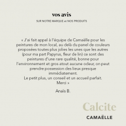 Vos avis à propos de notre marque et nos produits CAMAËLLE ✨

« J’ai fait appel à l’équipe de Camaëlle pour les peintures de mon local, au delà du panel de couleurs proposées toutes plus jolies les unes que les autres (pour ma part Papyrus, fleur de lin) ce sont des peintures d’une rare qualité, bonne pour l’environnement et gros atout aucune odeur, on peut prendre possession des lieux presque immédiatement.Le petit plus, un conseil et un accueil parfait. Merci » Anaïs B.

N’hésitez pas à nous donner vos avis. Vos retours et vos mots doux sont précieux et nous touchent beaucoup. 💚

Retrouvez nos produits et nos couleurs sur notre site http://www.camaelle.com

#madeinfrance #fabricationfrancaise #interiordesign #homedecor #peintures #PeintureNaturelle #CouleursAuthentiques #couleurs #vosavispreciaux #peintureécologique#gestepourlaplanète #peinturenaturelle #écologique#maisonresponsable #intérieursain #Camaëlle#camaelle